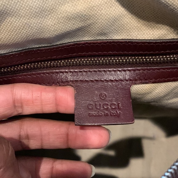 Authentic Gucci Imprime Monogram Medium Joy Boston Bordeaux - Picture 14 of 15